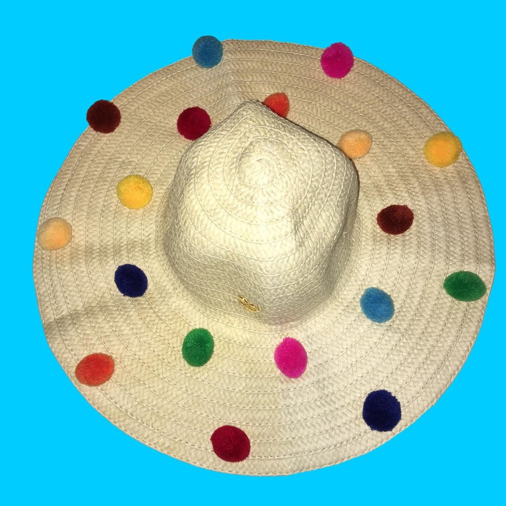 I LOVE this Betsey Johnson Fun Pom-Pom Sun Hat! - Picture 2 of 4